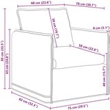 SOFA Kavč Svetlo siva Splošne dimenzije: 75 x 82 x 85 cm (Š x G x V), (5000144880) | Shoptok.si