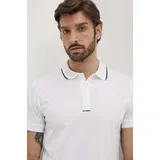 Karl Lagerfeld Bombažen polo bela barva, 542200.745002