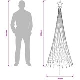  LED božićno drvce 180 cm 230 LED lampica Hladna bijela Željezo | shoptok.hr