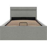  Hidraulični okvir za krevet od tkanine LED svjetlosivi90x200 cm | shoptok.hr