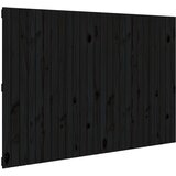 Zidno uzglavlje crni 166x3x110 cm od masivne borovine | Eponuda.com