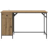  Računalni stol s ladicama Umjetnički hrast 131 x 48 x 75 cm | shoptok.hr