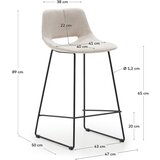 Kave Home Bež barske stolice u setu 2 kom (visine sjedala 65 cm) Zahara – | shoptok.hr