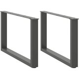  Noge za klub stolić U-oblik 2 kom antracit 60 x (42-43) cm čelik | shoptok.hr