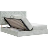  Krevet s od storage s pohranom Svjetlosiva 200 x 200 cm Baršun | shoptok.hr