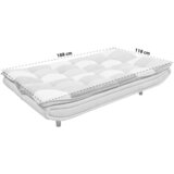 MID.YOU ZOFA S POSTELJNO FUNKCIJO, srebrne barve, barve gozdnih sadežev, temno siva tekstil, leseni material | Shoptok.si