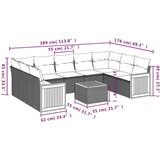 vidaXL 10-dijelni set vrtnih sofa s jastucima bež od poliratana | shoptok.hr
