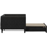  Dnevni krevet na razvlačenje crni 90 x 190 cm baršunasti | Eponuda.com