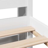 vidaXL Knjižna postelja brez vzmetnice bela 140x200 cm trdna borovina | Shoptok.si