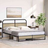  Posteljni okvir brez vzmetnice 150x200 cm sonoma hrast inž. les, (21609574) | Shoptok.si