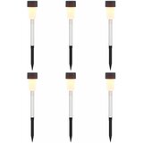 vidaXL Sončne luči za zunanjo uporabo z zemeljskim klinom 6 pcs, (5000358763) | Shoptok.si