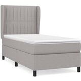 Maison Chic Box spring postelja - Vzmetna postelja z vzmetnico svetlo siva 90x200 cm blago SL7352, (21907121) Cene