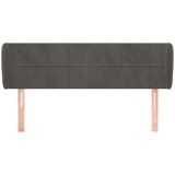 Vzglavje z ušesi temno sivo 147x23x78/88 cm žamet, (20739681) | Shoptok.si