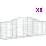  Lučne gabionske košare 8 kom 200x30x60/80 cm pocinčano željezo | Eponuda.com