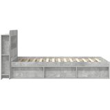  Okvir kreveta s pohranom s uzglavljem Betonska siva 80 x 200 cm | Eponuda.com