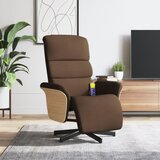 vidaXL masažni naslanjač z oporo za noge rjavo blago | Shoptok.si