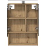  Kopalniška ogledalna omara z LED lučmi Oreh 50 x 14,5 x 70 cm, (5000233340) | Shoptok.si
