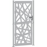  Vrtna vrata 100x200 cm Otporna na vremenske uvjete Čelična svjetlosna konstrukcija | shoptok.hr