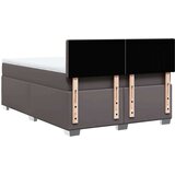 vidaXL Box spring postelja z vzmetnico siva 140x200 cm umetno usnje | Shoptok.si