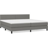  Krevet s oprugama i madracem tamnosivi 200 x 200 cm od tkanine | shoptok.hr