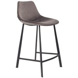 Dutchbone Komplet 2 sivih oblazinjenih barskih stolov, višina 91 cm | Shoptok.si