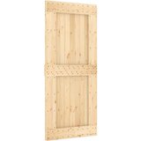  Drsna vrata s kompletom vodil 90x210 cm trdna borovina, (20804563) | Shoptok.si
