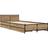  Okvir kreveta s uzglavljem s ladicama Hrast artisan 80 x 200 cm | shoptok.hr