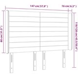  Uzglavlje s ušima crno 147x16x118/128 cm od tkanine | shoptok.hr