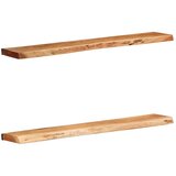 vidaXL Zidne police 2 kom 100x20x3,5 cm od masivnog bagremovog drva | shoptok.hr