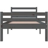  Posteljni okvir siv iz trdnega lesa 100x200 cm, (20685053) | Shoptok.si