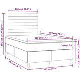  Krevet s oprugama i madracem LED tamnozelenim 120x190 cm baršun | shoptok.hr