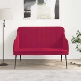  Klupa crvena boja vina 110 x 76 x 80 cm baršunasta | shoptok.hr