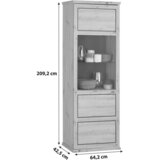 Mömax Vitrina Harvey, Barva Hrasta, Antracit | Shoptok.si