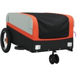 Prikolica za bicikl crno-narančasta 30 kg željezna | shoptok.hr