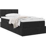  s od storage s uzglavljem Crna 90 x 200 cm Baršun | shoptok.hr
