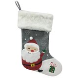 Sock, novogodišnja čarapa, siva, 50cm ( 760516 )