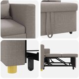 SOFA na razvlačenje Singl Sivo-smeđa 90 x 165 x 87 cm tkanina | shoptok.hr