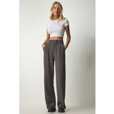  Women's Anthracite Waist Velcro Waist Comfortable Woven Pants Cijene