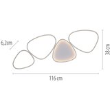 SCHÖNER WOHNEN 14039-16 - LED prigušiva plafonska svetiljka PEBBLES LED/35,5W/230V bela | Eponuda.com