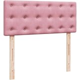 vidaXL Box spring postelja z vzmetnico roza 120x190 cm žamet | Shoptok.si
