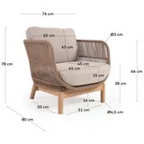 Kave Home Bež kovinski/oblazinjen vrtni fotelj Catalina – | Shoptok.si
