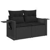 vidaXL 9-dijelni set vrtnih sofa s jastucima crni od poliratana bagrem | shoptok.hr