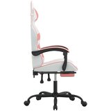  Igraća stolica s osloncem za noge bijelo-ružičasta umjetna koža | shoptok.hr
