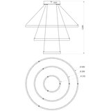 ONLI led luster na sajli noelia LED/40W/230V zlatna | Eponuda.com