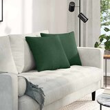 vidaXL Blazine za kavč 2 pcs Temno zelena 45 x 45 cm Žametna tkanina | Shoptok.si