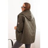 Kesi Włoski Women's quilted jacket with a hood khaki | ePonuda.com