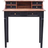  Pisaći stol s ladicama 90 x 50 x 101 cm masivno drvo mahagonija | shoptok.hr