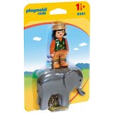 Playmobil 1.2.3 OSKRBNIK ŽIVALSKEGA VRTA S SLONOM 9381, (20393282) | Shoptok.si
