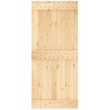  Klizna vrata 90 x 210 cm Čvrsta borovina (neobrađena) | shoptok.hr