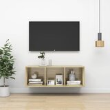 vidaXL Stenska TV omarica sonoma hrast 37x37x107 cm iverna plošča Cene